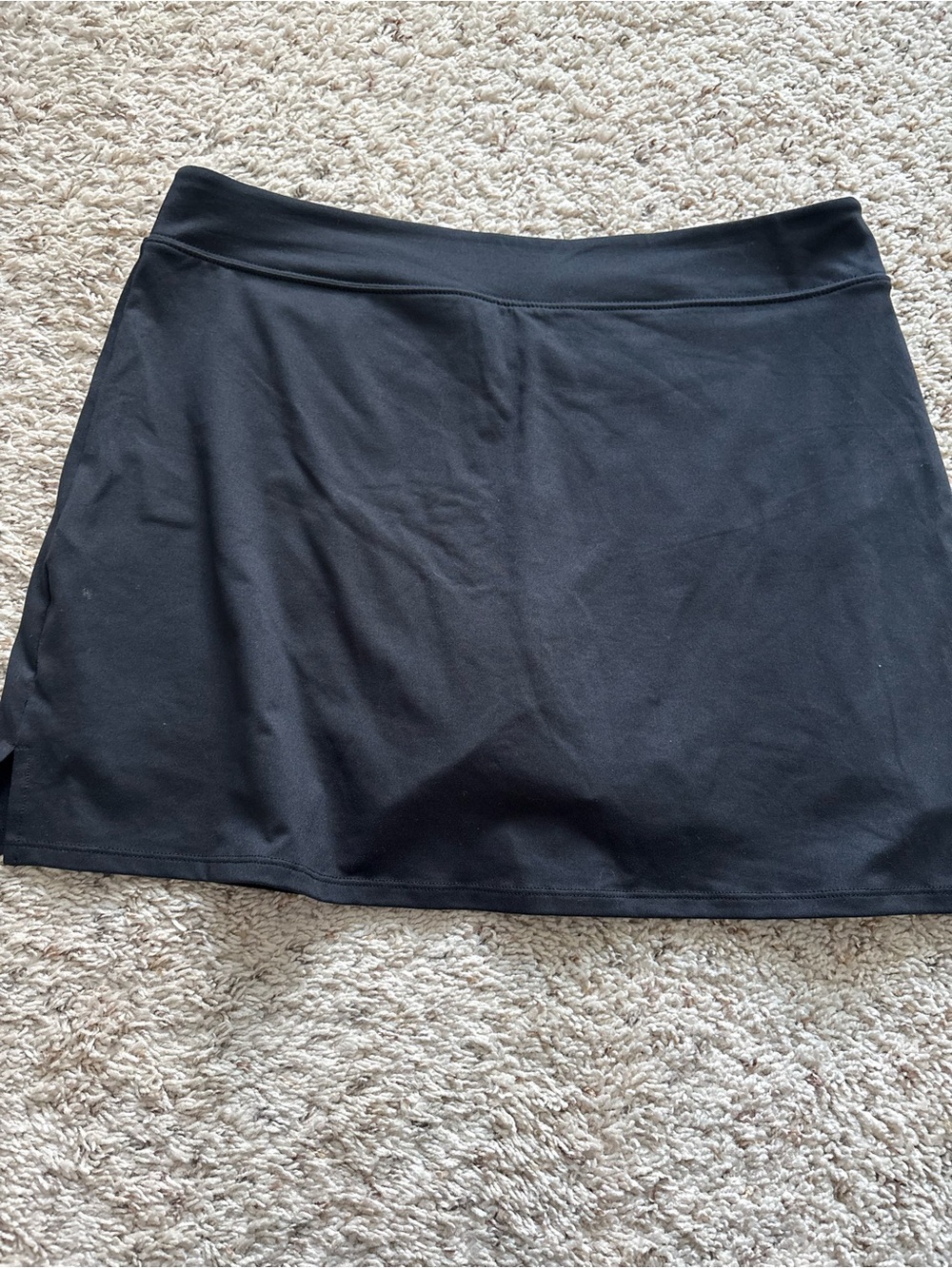 Size L TRANQUILITY Black Pull On Skort Skirt Stretchy Soft Summer Skirt Golf - Picture 3 of 3